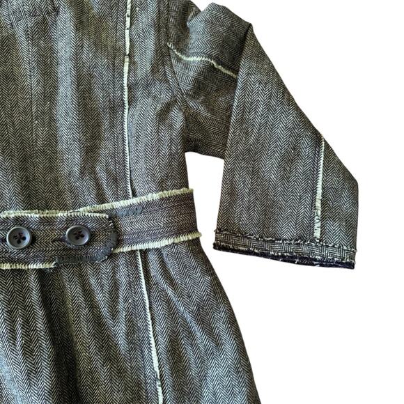 Z Brand Kids’ Tweed Double-Breasted Distressed Green Lightweight Jacket Size 10 - Picture 9 of 15